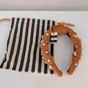 Lele Sadoughi Orange Knotted Gameday Fan Headband Lele Sadoughi | Accessories | Lele Sadoughi Orange Knotted  main image 2